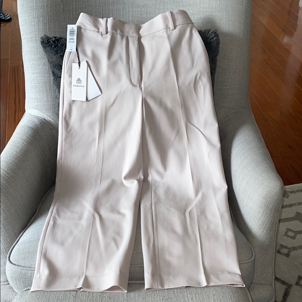 Babaton Cream Straight Leg, Crop Pants Tailored Elegance